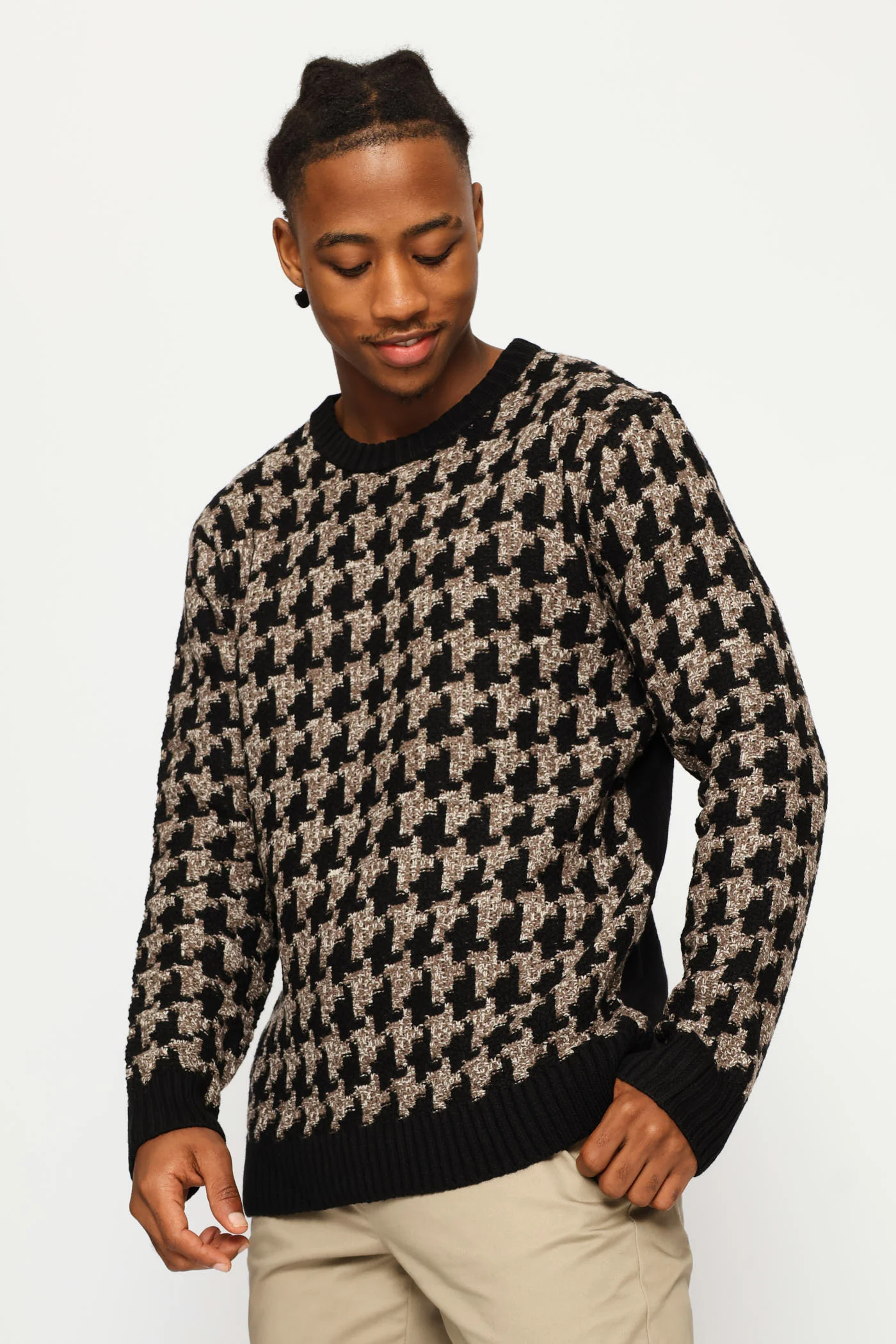 Houndstooth Knitwear - Black - Image 4