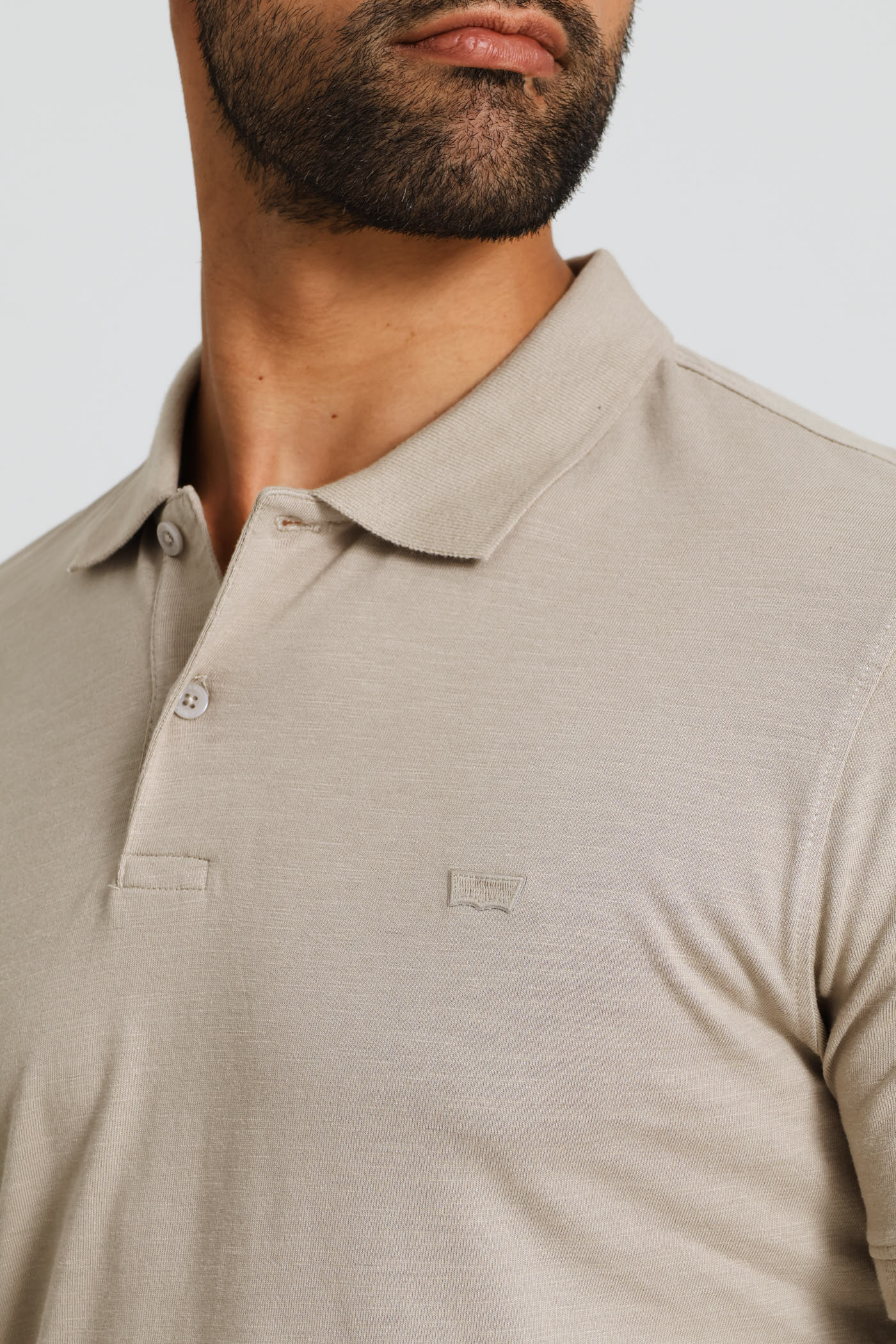 Housemark Vintage Slim Polo Golfer - Khaki - Image 2