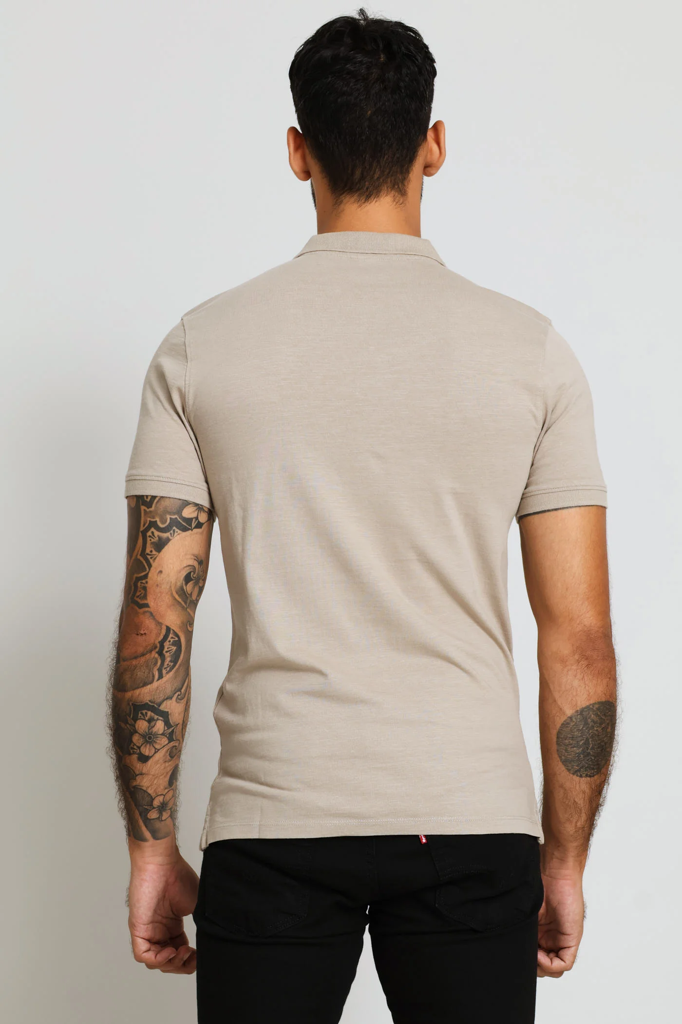 Housemark Vintage Slim Polo Golfer - Khaki - Image 5