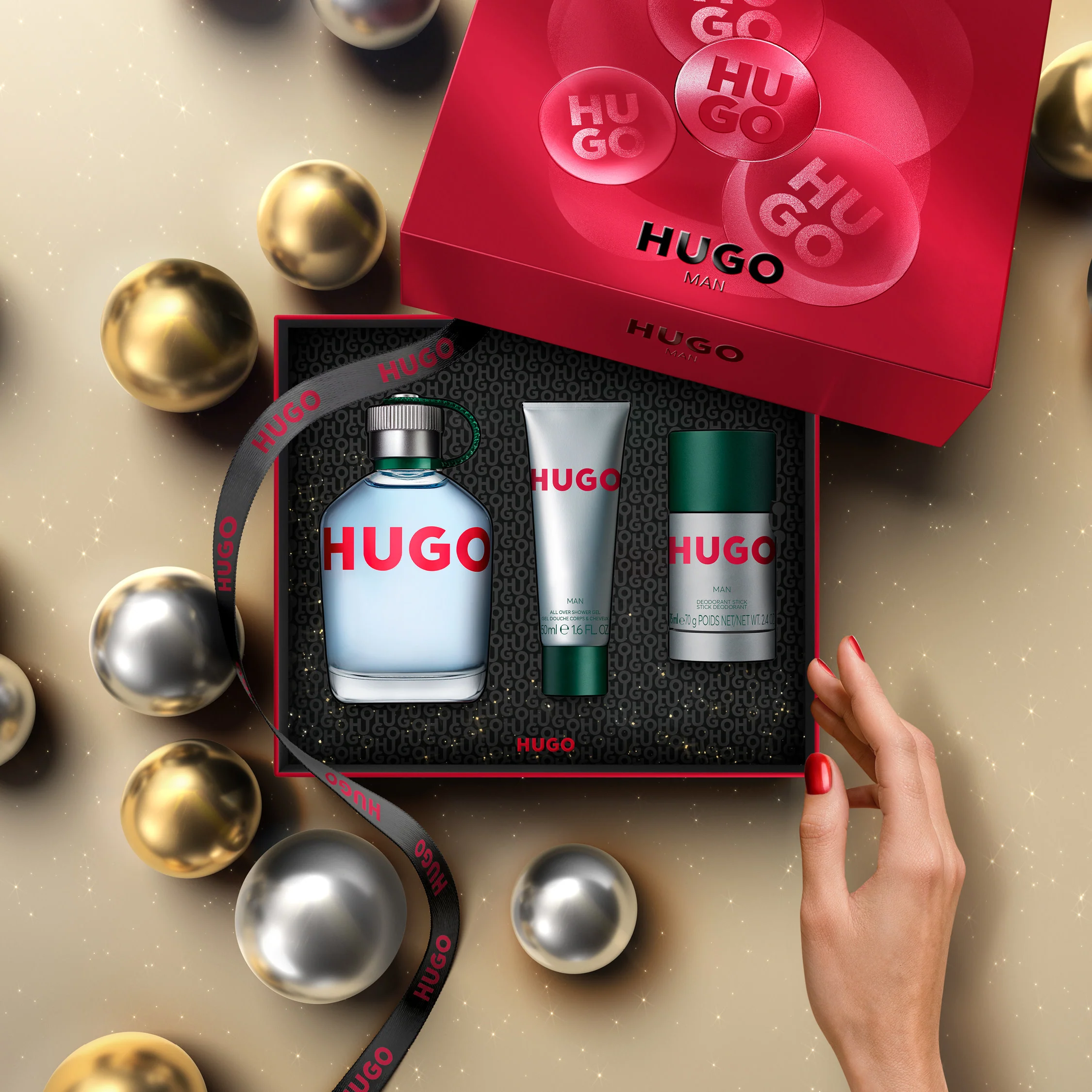 HUGO Man Eau de Toilette Trio Gift Set - Image 3