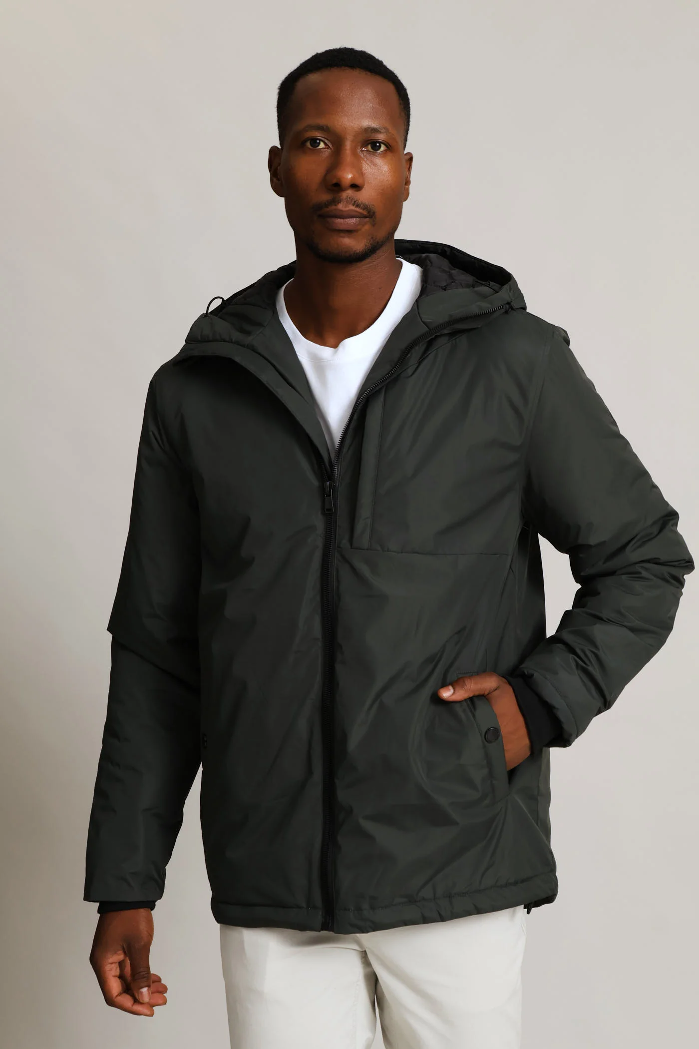 Hunter Green Hooded Shell - Dk Green - Image 3