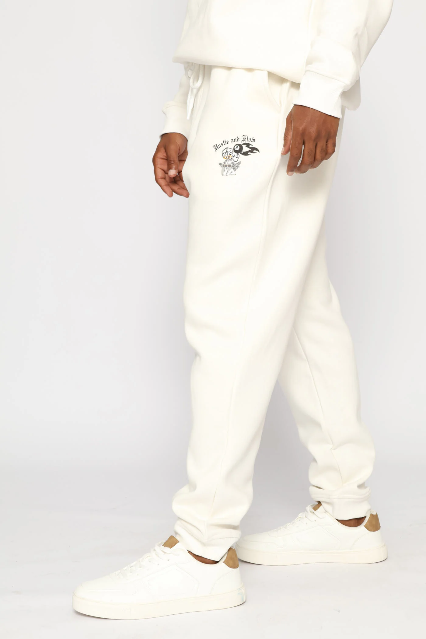 Hustle & Flow Fleece Jogger - Ecru - Image 2