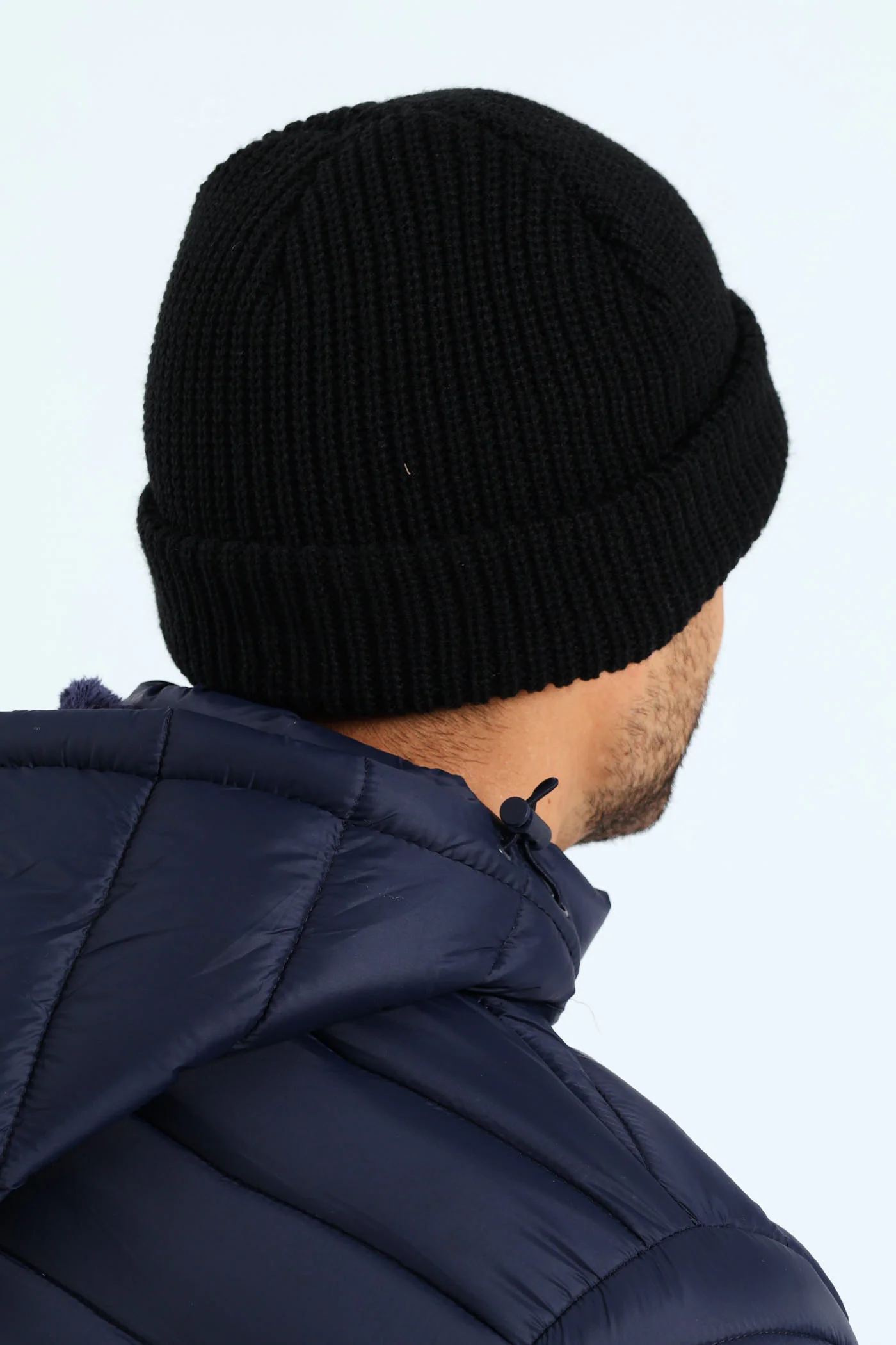 Iago Ribbed Beanie - Black - Image 3