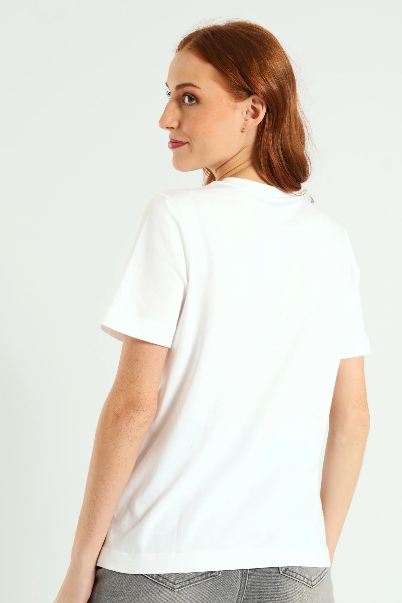 Icon Embroidery Boxy Tee - White - Image 3