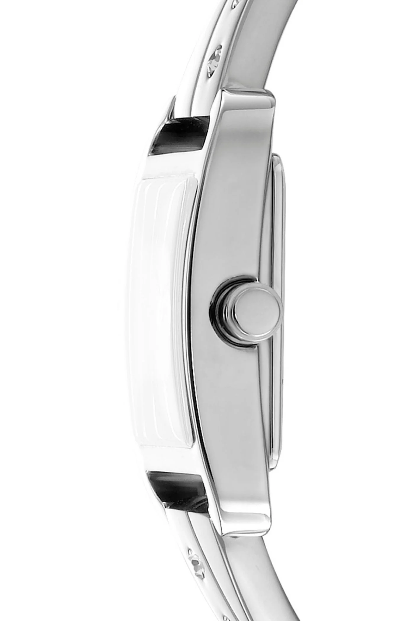 Iconic Square Stainless Steel Case & Silver Dial Stainless Steel Bracelet Watch - Silver - Image 3