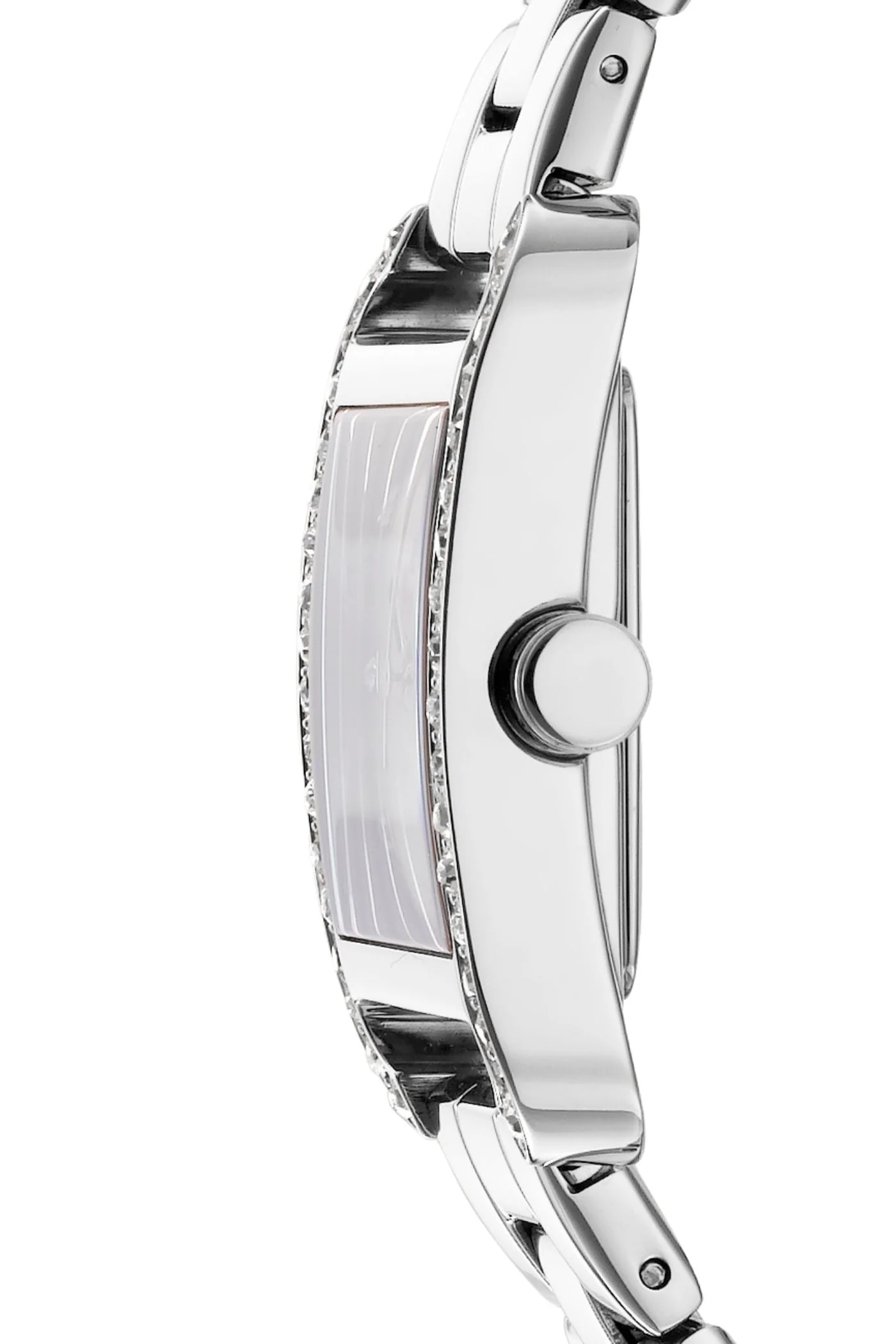 Iconic Square Stainless Steel Stones Case & Dial With Stainless Steel Bracelet - Silver - Image 3