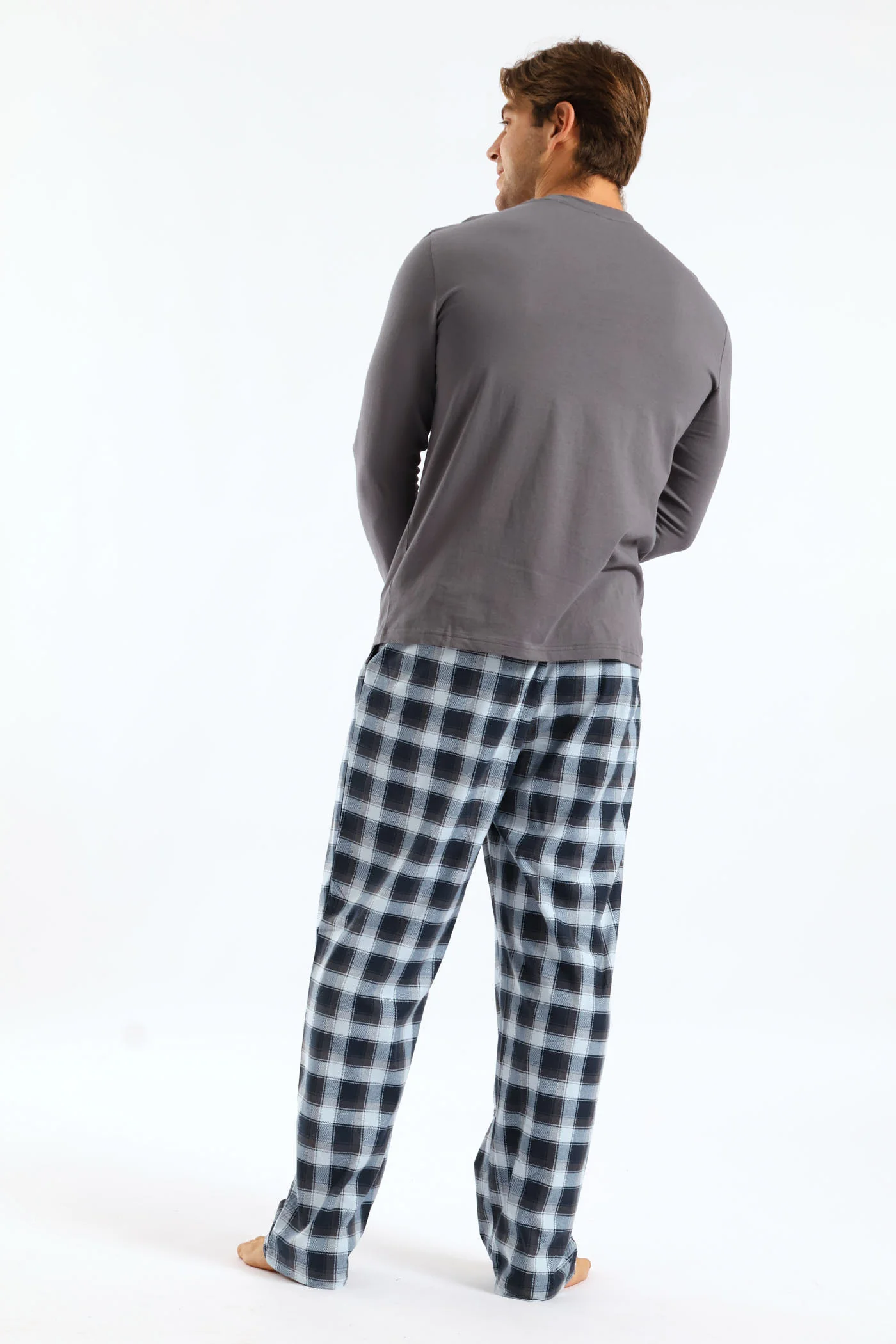 Imperfectly Perfect Chest Print Long Sleeve Tee - Indigo - Image 4