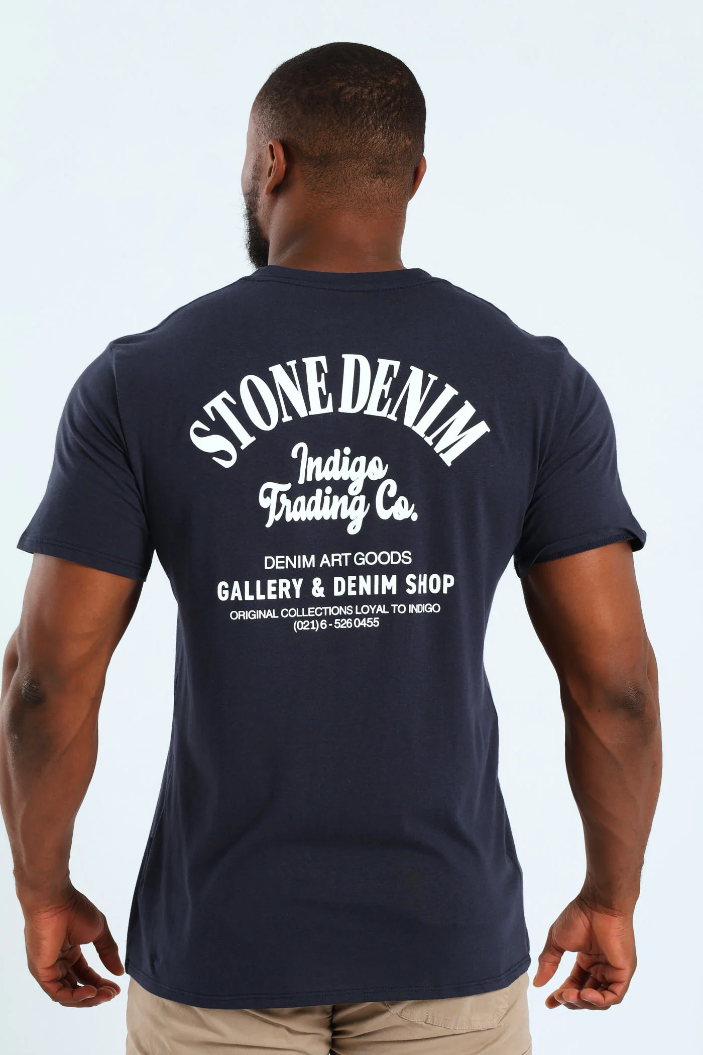 Indigo Trading Co. Front & Back Tee - Navy - Image 5