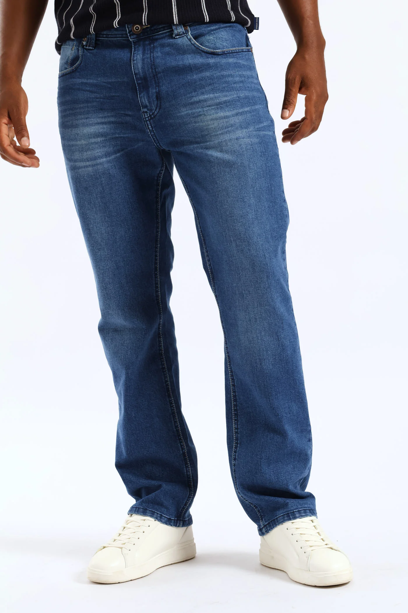 Indigo Washed In Straight Jean - Dark Wash - Image 3