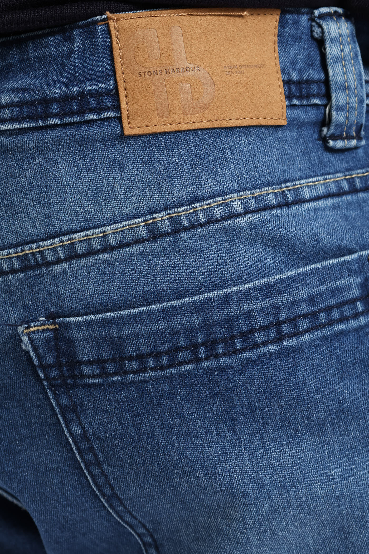 Indigo Washed In Straight Jean - Dark Wash - Image 4