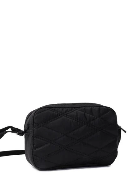 Inner City Small Quilt Crossover Dual Compartment Bag - Black - Image 3