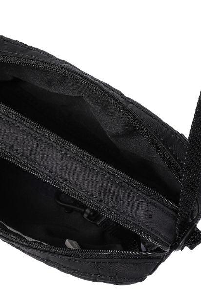 Inner City Small Quilt Crossover Dual Compartment Bag - Black - Image 4