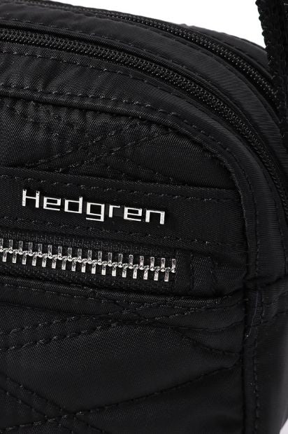 Inner City Small Quilt Crossover Dual Compartment Bag - Black - Image 6