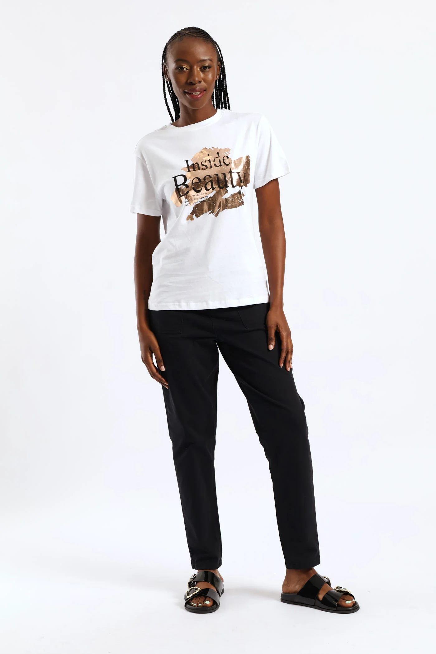 Inside Beauty Foil Tee - White - Image 3