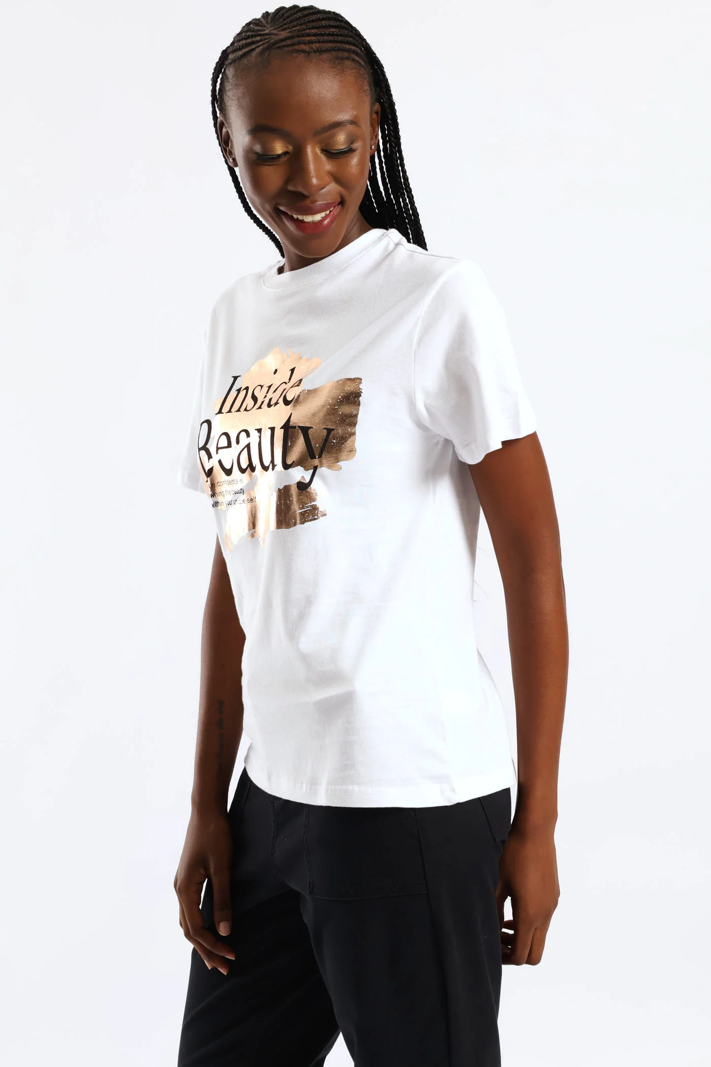Inside Beauty Foil Tee - White - Image 4
