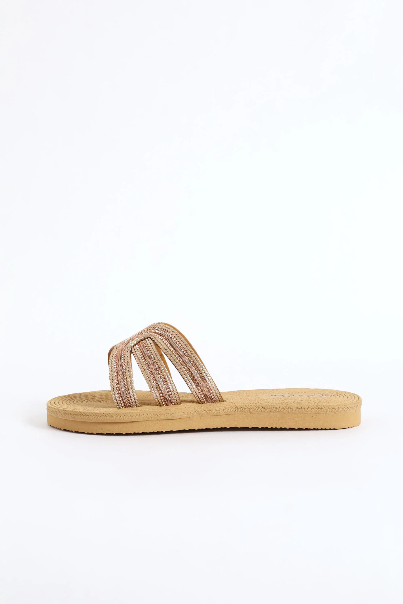 Interlinked Diamante Mule Sandal - Rose Gold - Image 4