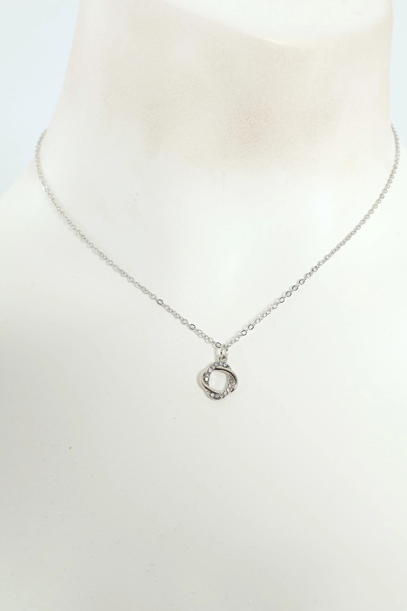 Intertwined Pendant Necklace - Silver - Image 3