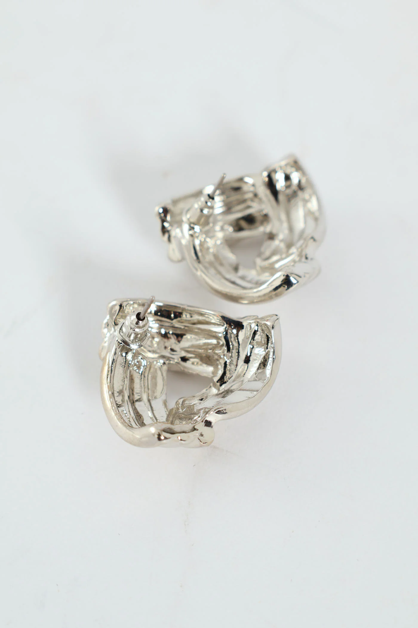 Intertwined Stud Earrings - Silver - Image 3