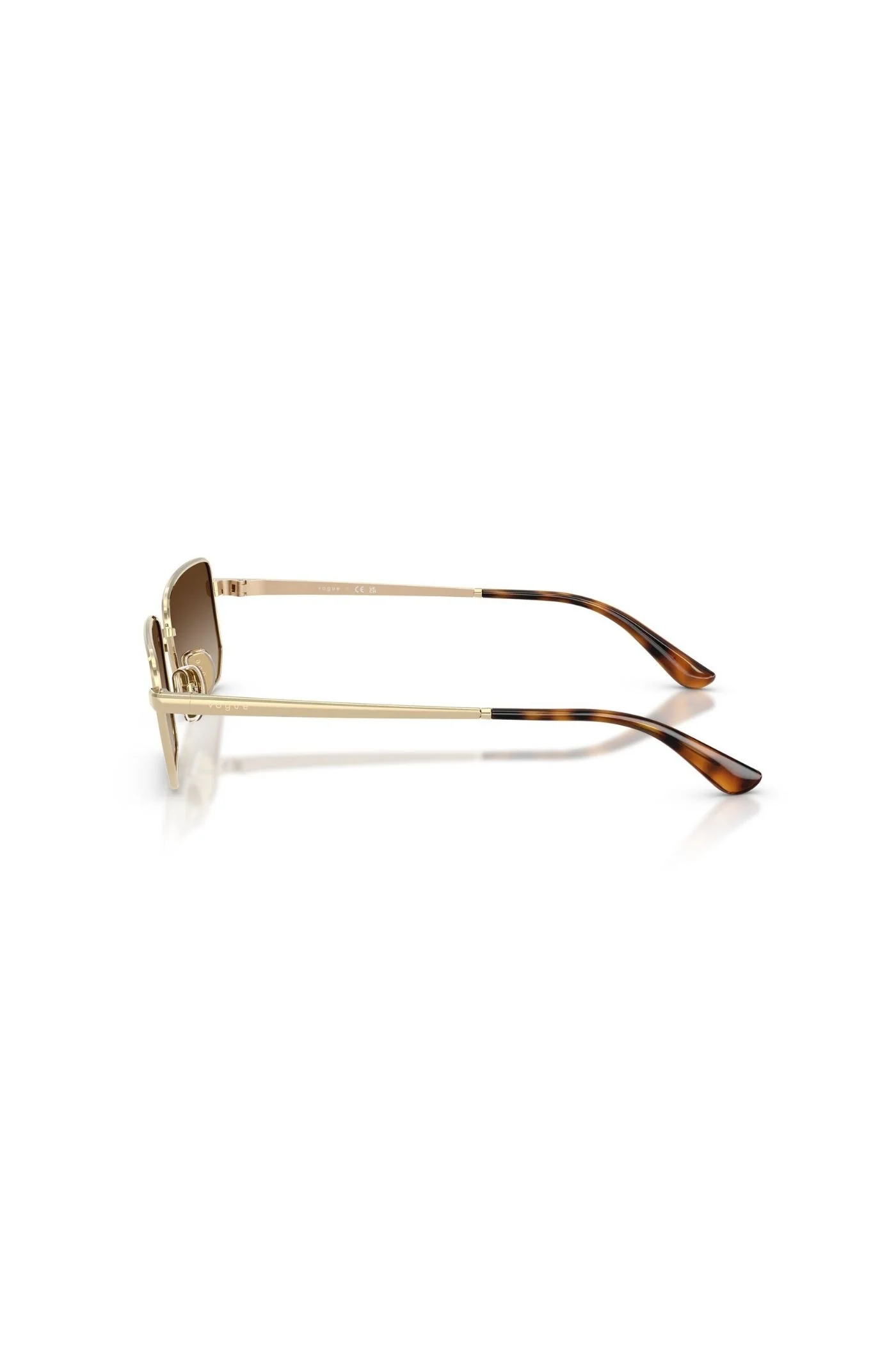 Irregular Frame/ Brown Lens - Gold - Image 3