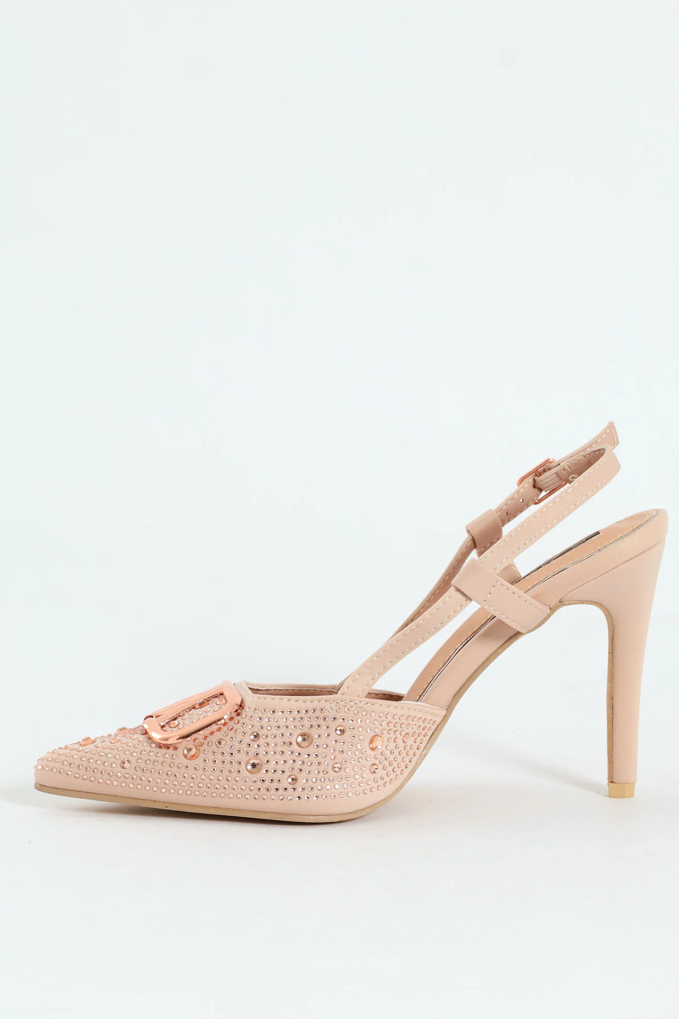 Irridescent Pointy Pump Stiletto Heel - Rose Gold - Image 2