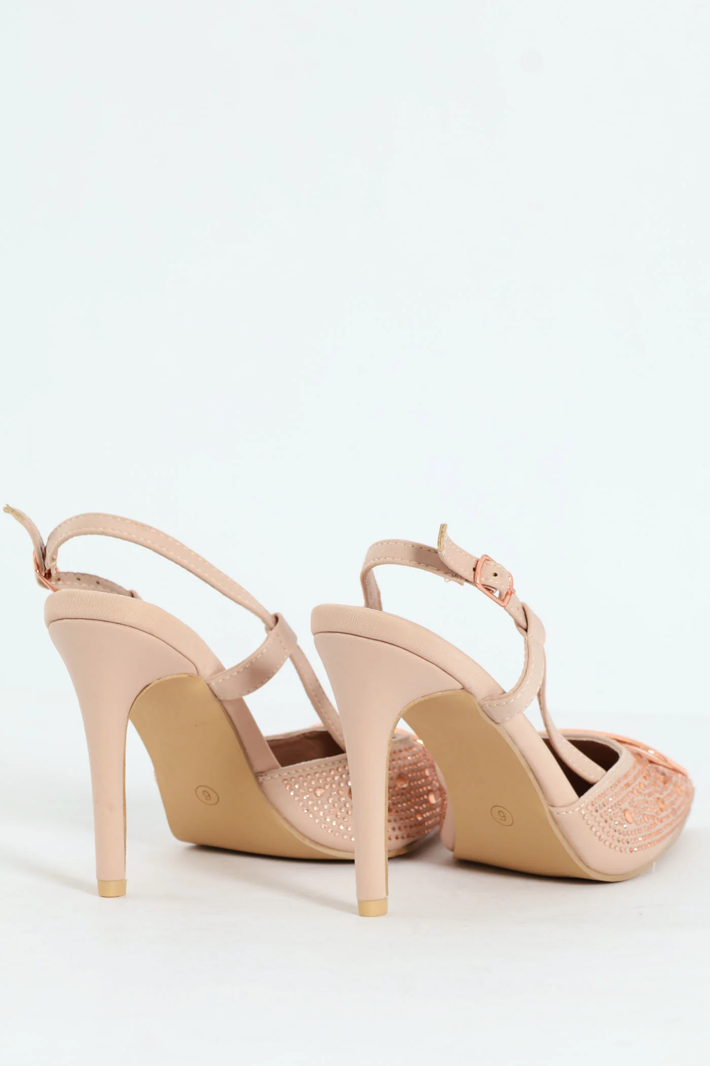 Irridescent Pointy Pump Stiletto Heel - Rose Gold - Image 3