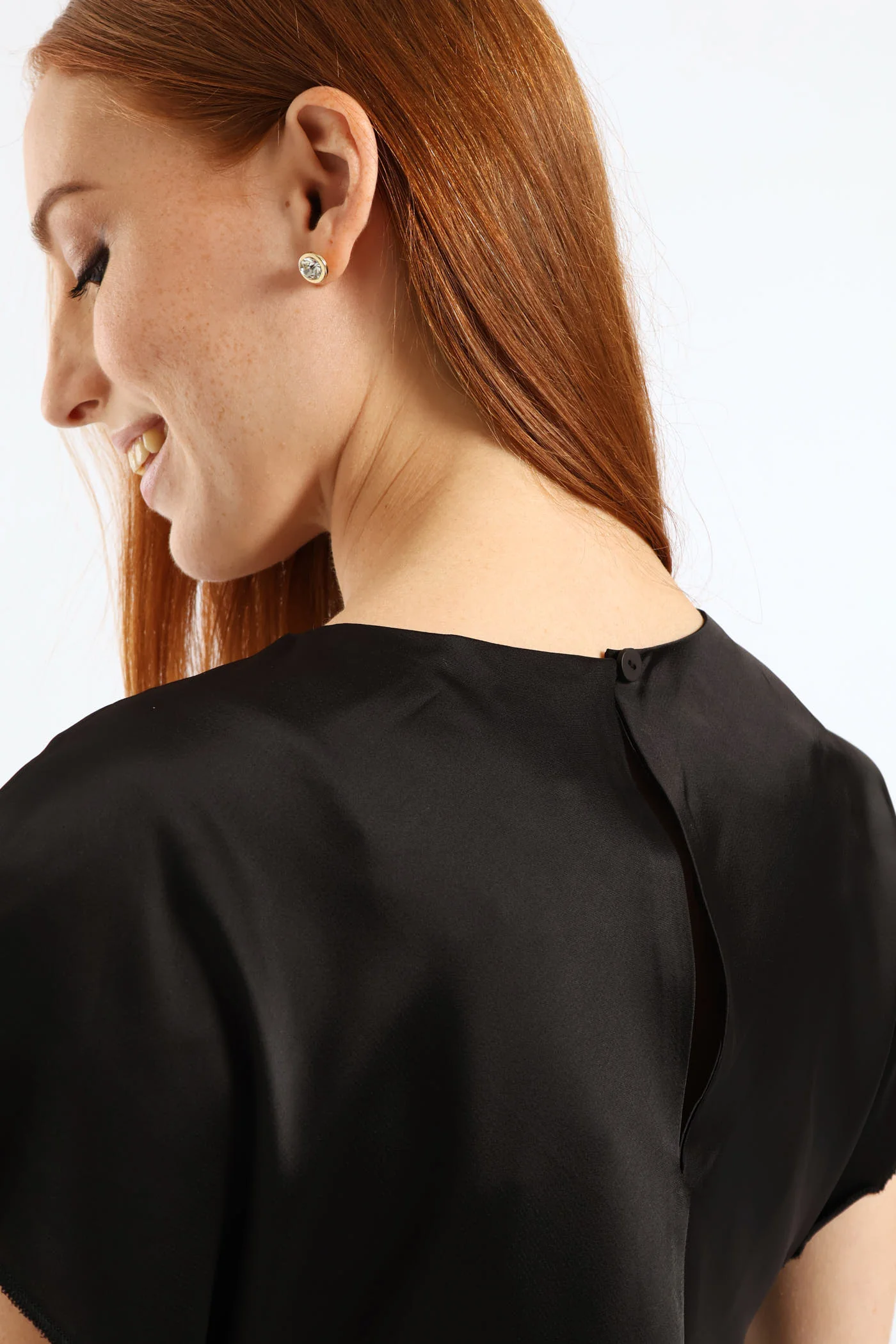 Isabella Bias Cut Dress - Black - Image 2
