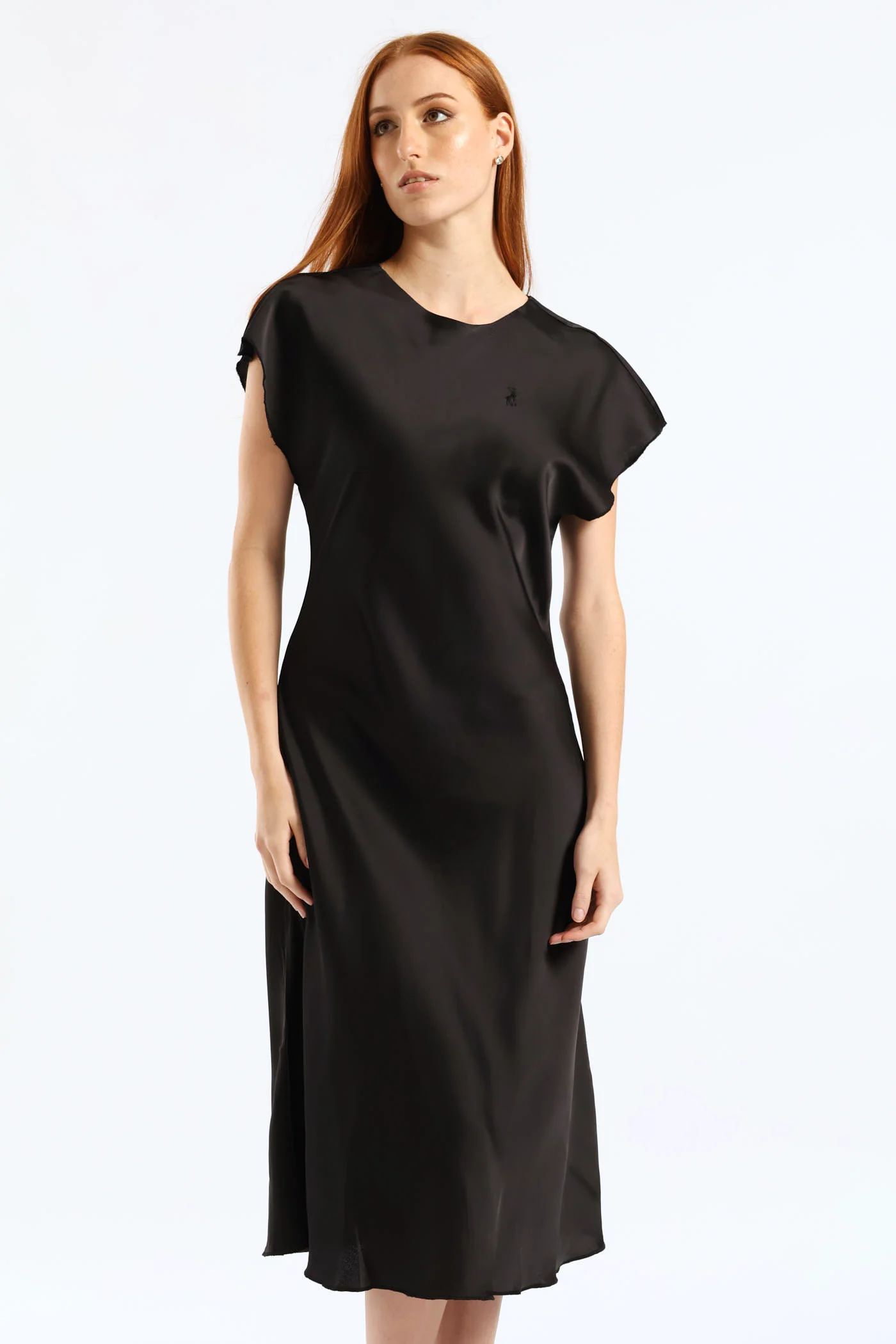 Isabella Bias Cut Dress - Black - Image 3
