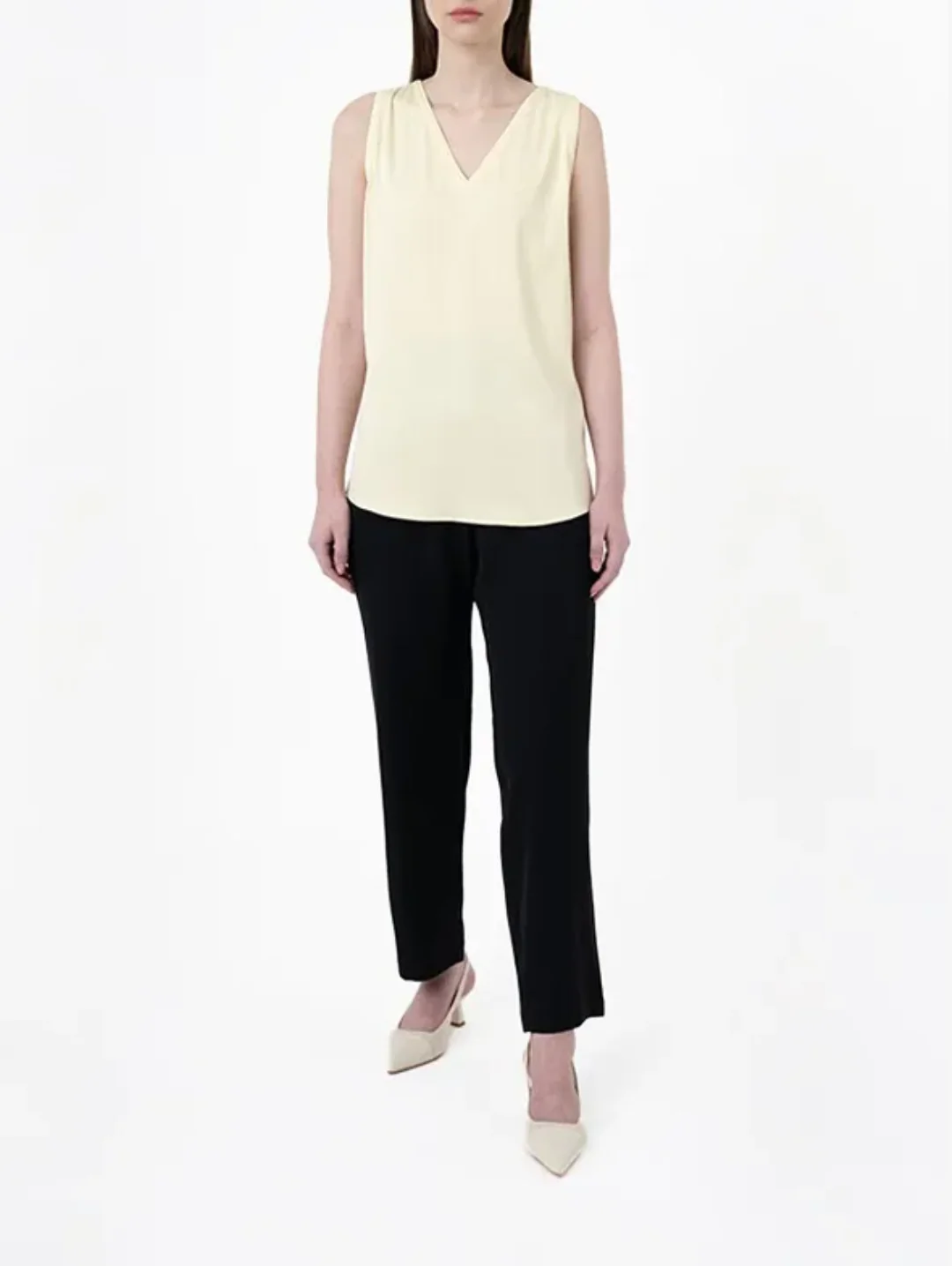 Isla V-Neck Blouse - Yellow - Image 3