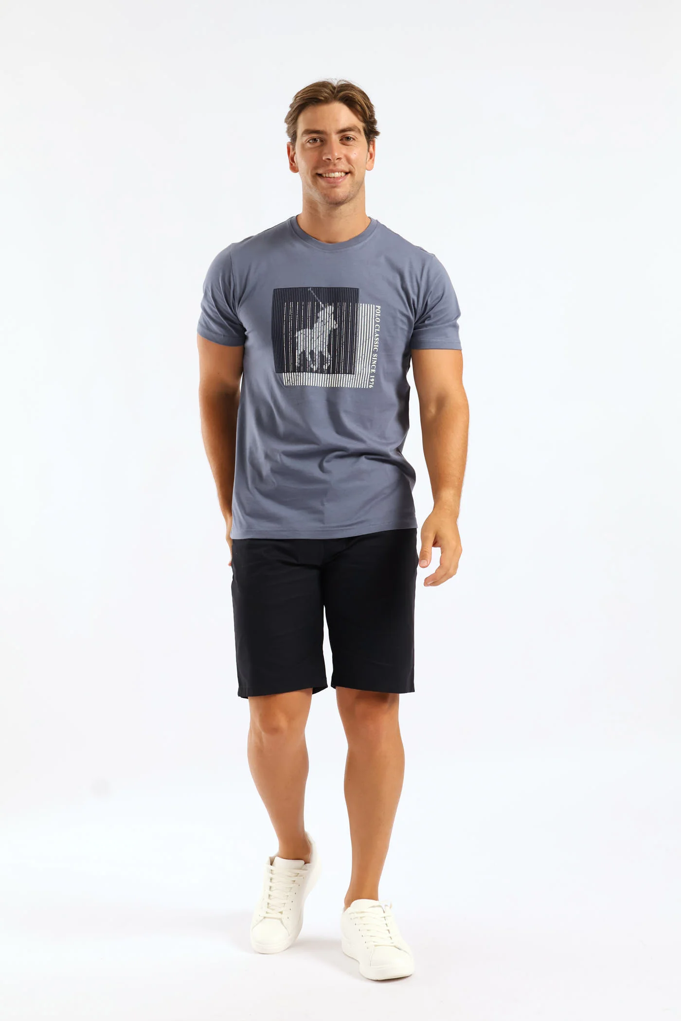Issa Block Print Tee - Blue - Image 3