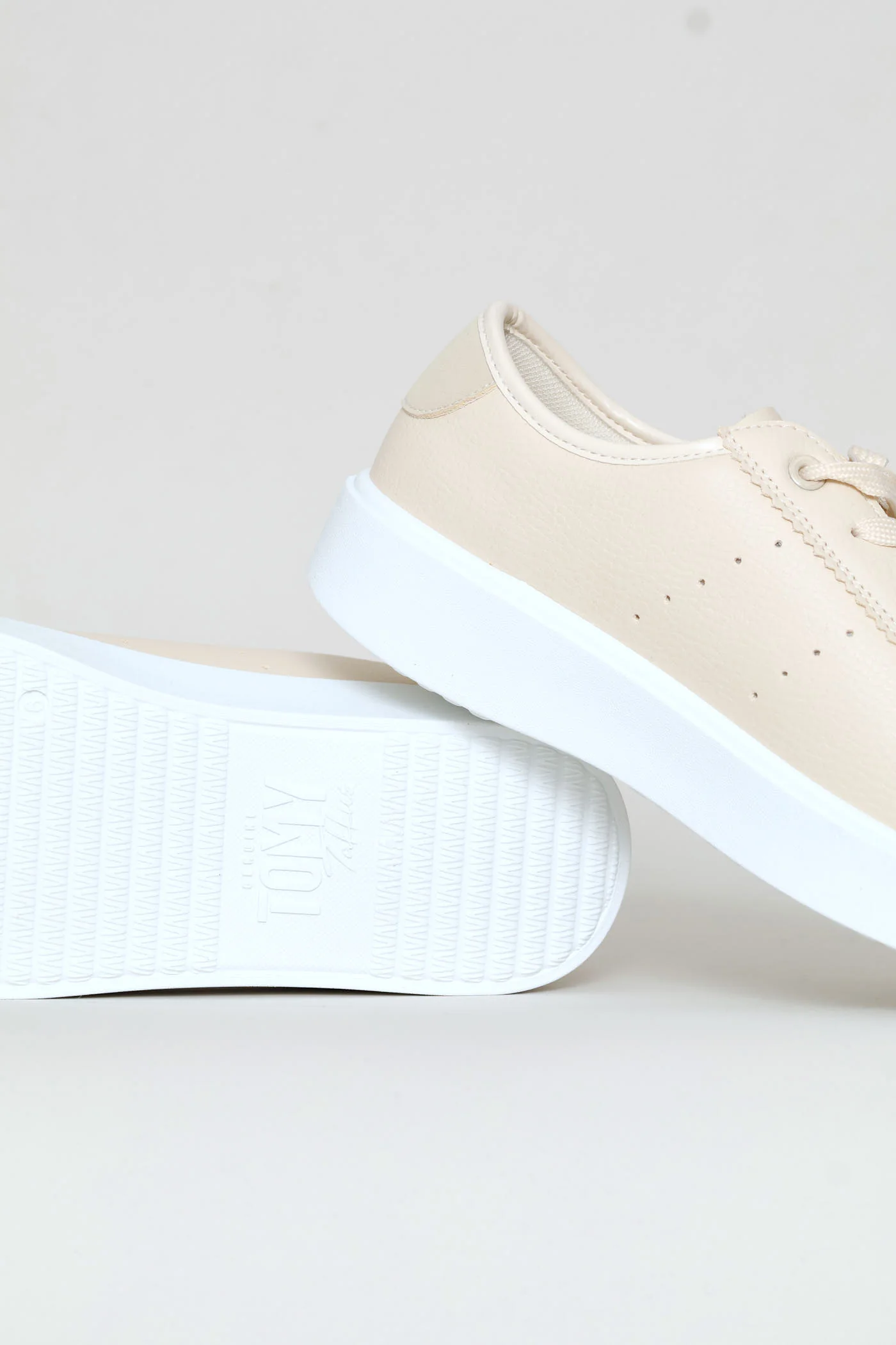 Ivy Lace Up Platform Sneaker - Beige - Image 4