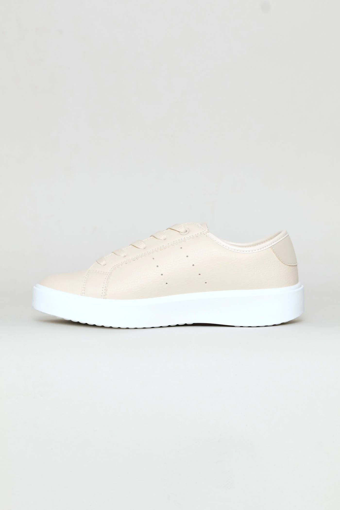 Ivy Lace Up Platform Sneaker - Beige - Image 5