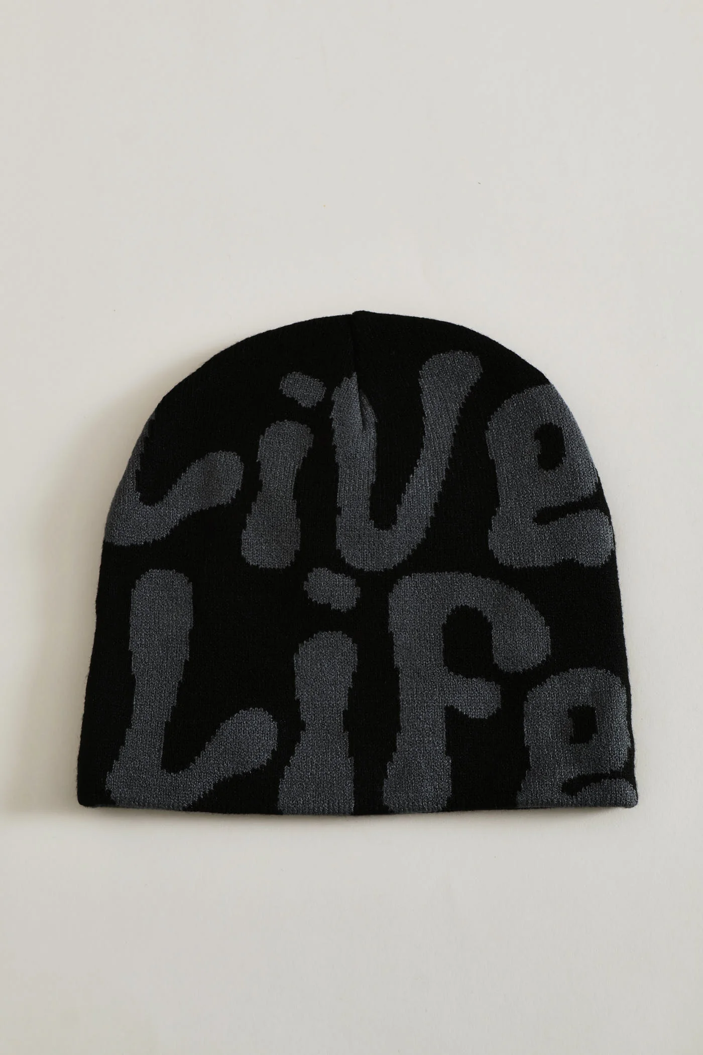 Jacquard Beanie - Black - Image 3