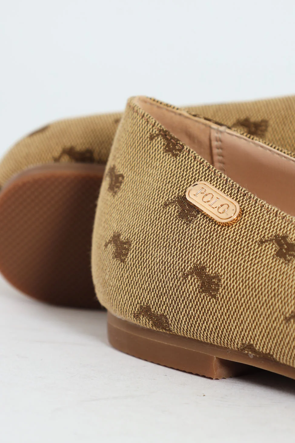 Jacquard Monogram Pointed Toe Pump - Stone - Image 3