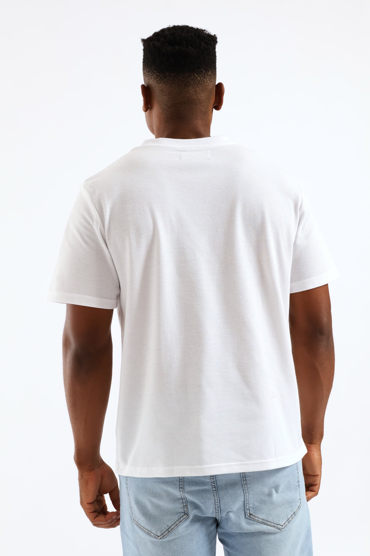 Jacquard Pineapple Tee - White - Image 4
