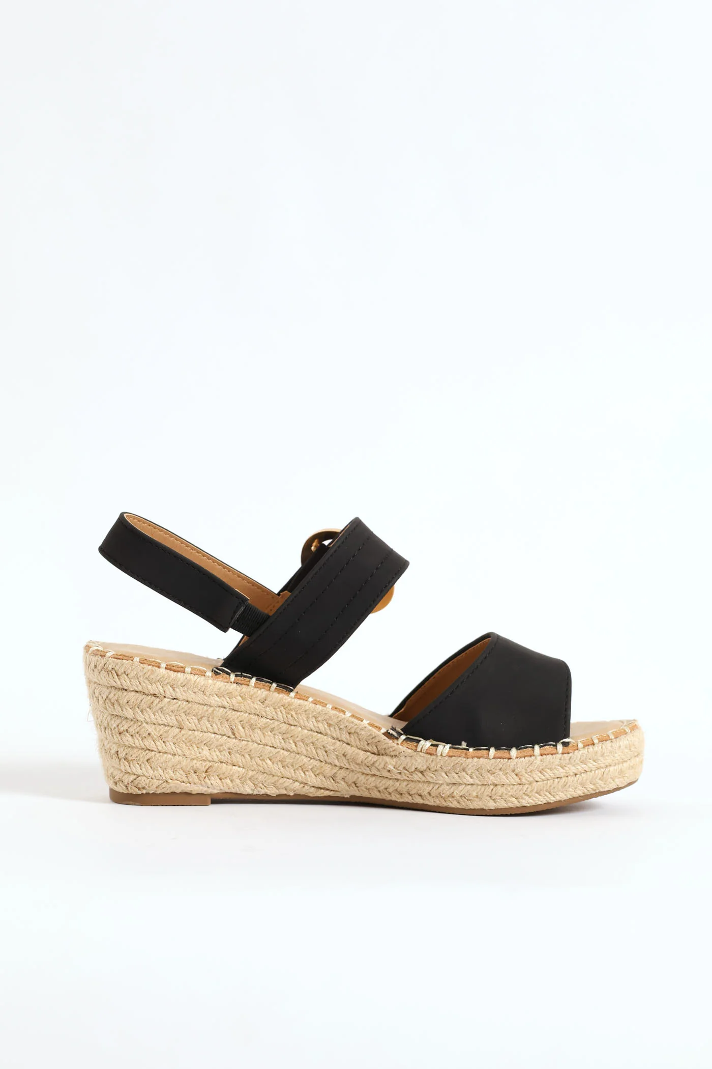 Jayda 9 Rope Wedge Heel - Black - Image 3