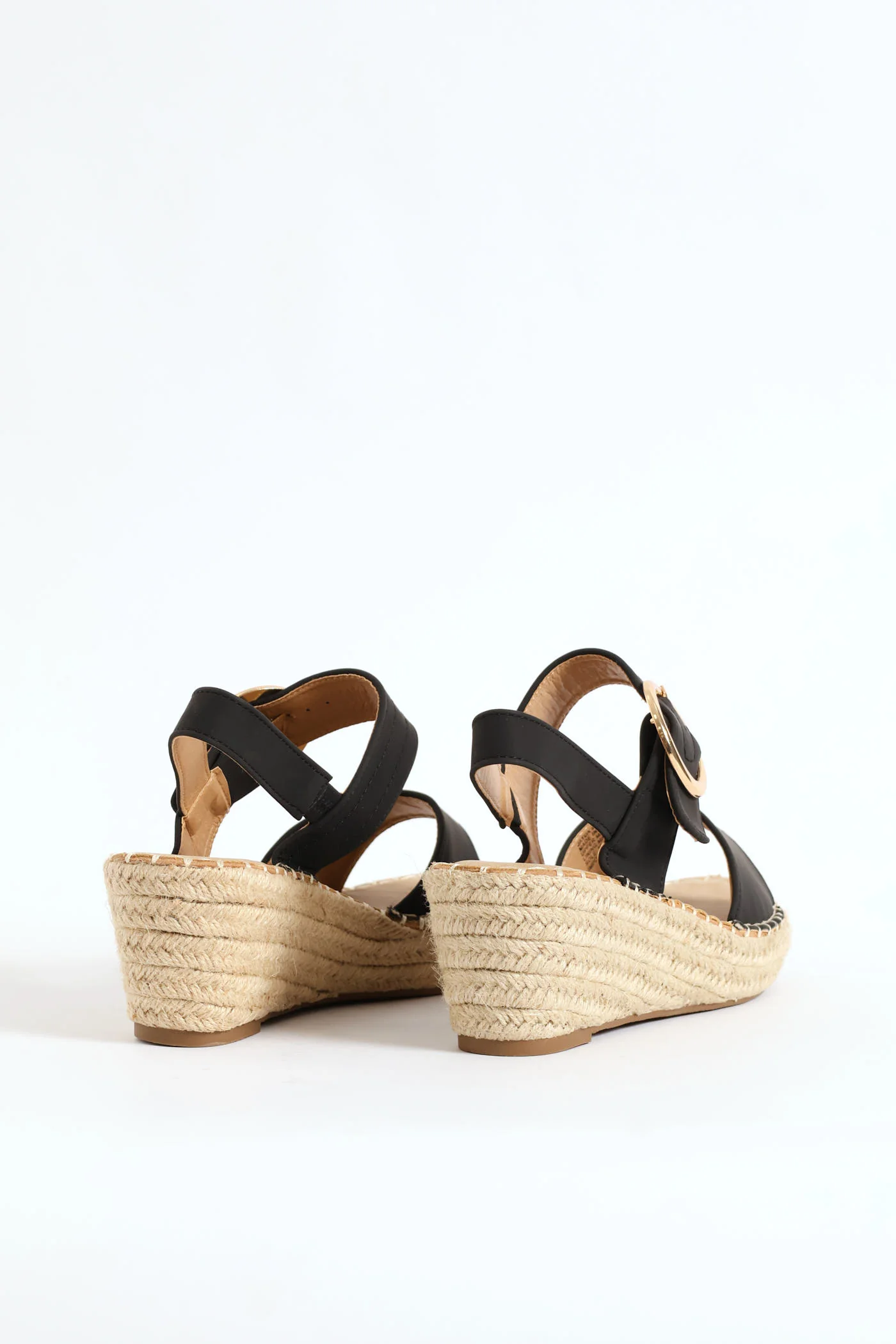 Jayda 9 Rope Wedge Heel - Black - Image 5
