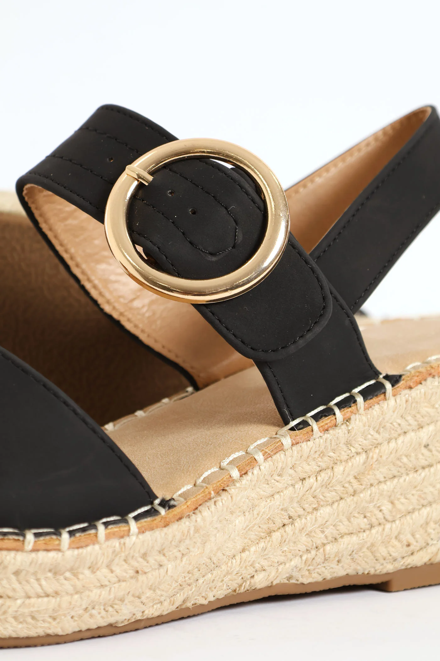 Jayda 9 Rope Wedge Heel - Black - Image 6