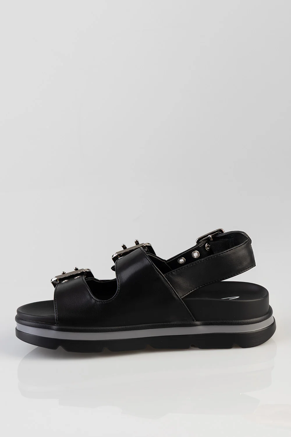 Jazz Multi Strap Sandal - Black - Image 5