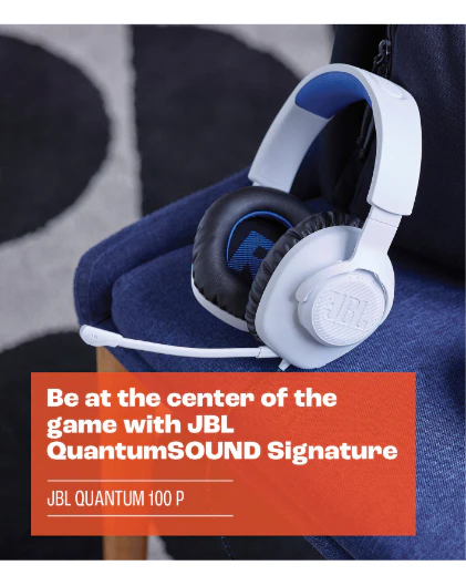Quantum 100P Wired PS Over Ear Gaming Headphones - White - Image 14