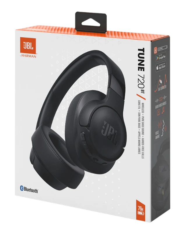 Tune 720BT Over Ear Headphones - Black - Image 2