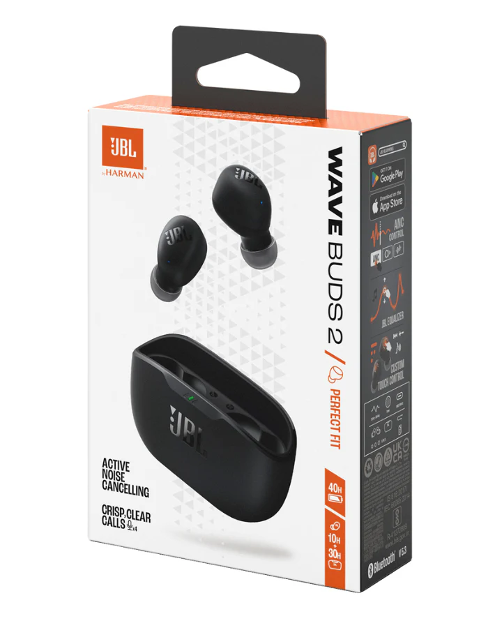 Wave Buds 2 Noise Cancelling TWS Earbuds - Black - Image 11