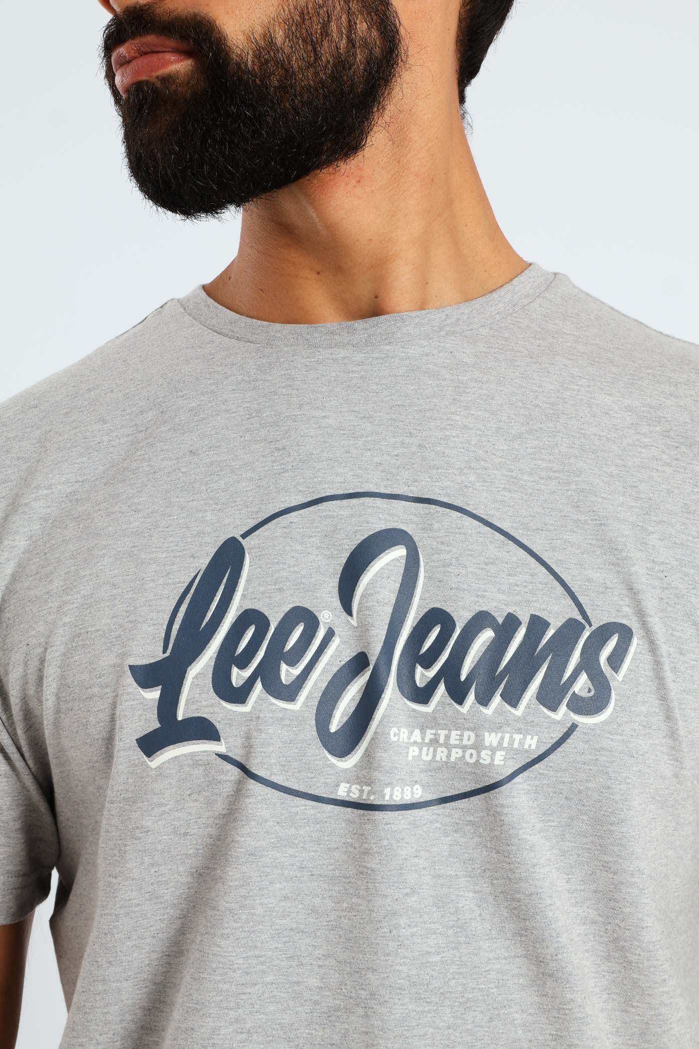 Jeans Tee - Grey Melange - Image 2