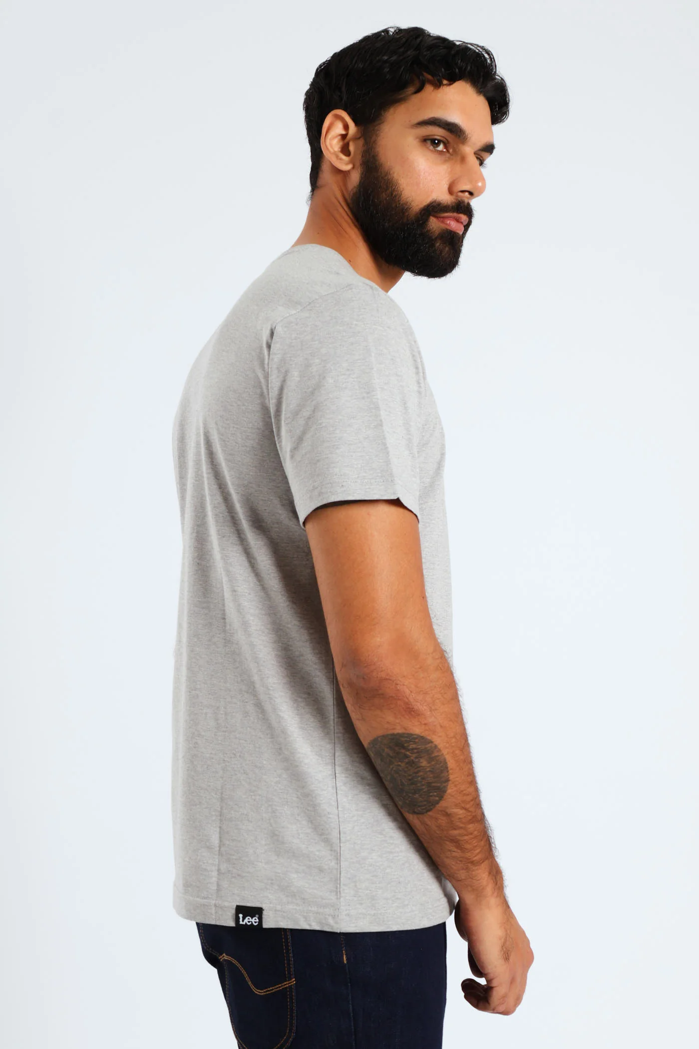 Jeans Tee - Grey Melange - Image 3