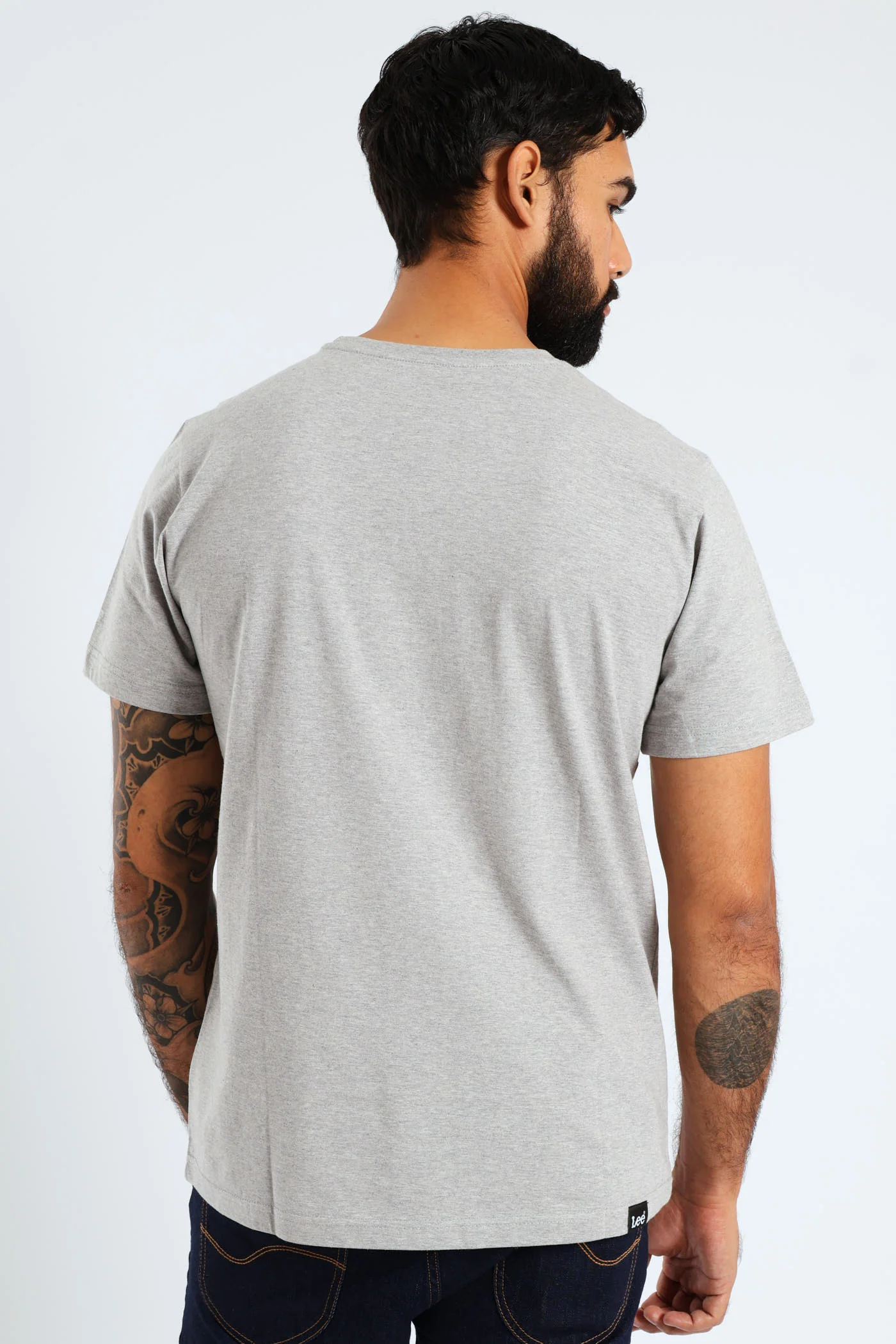 Jeans Tee - Grey Melange - Image 4