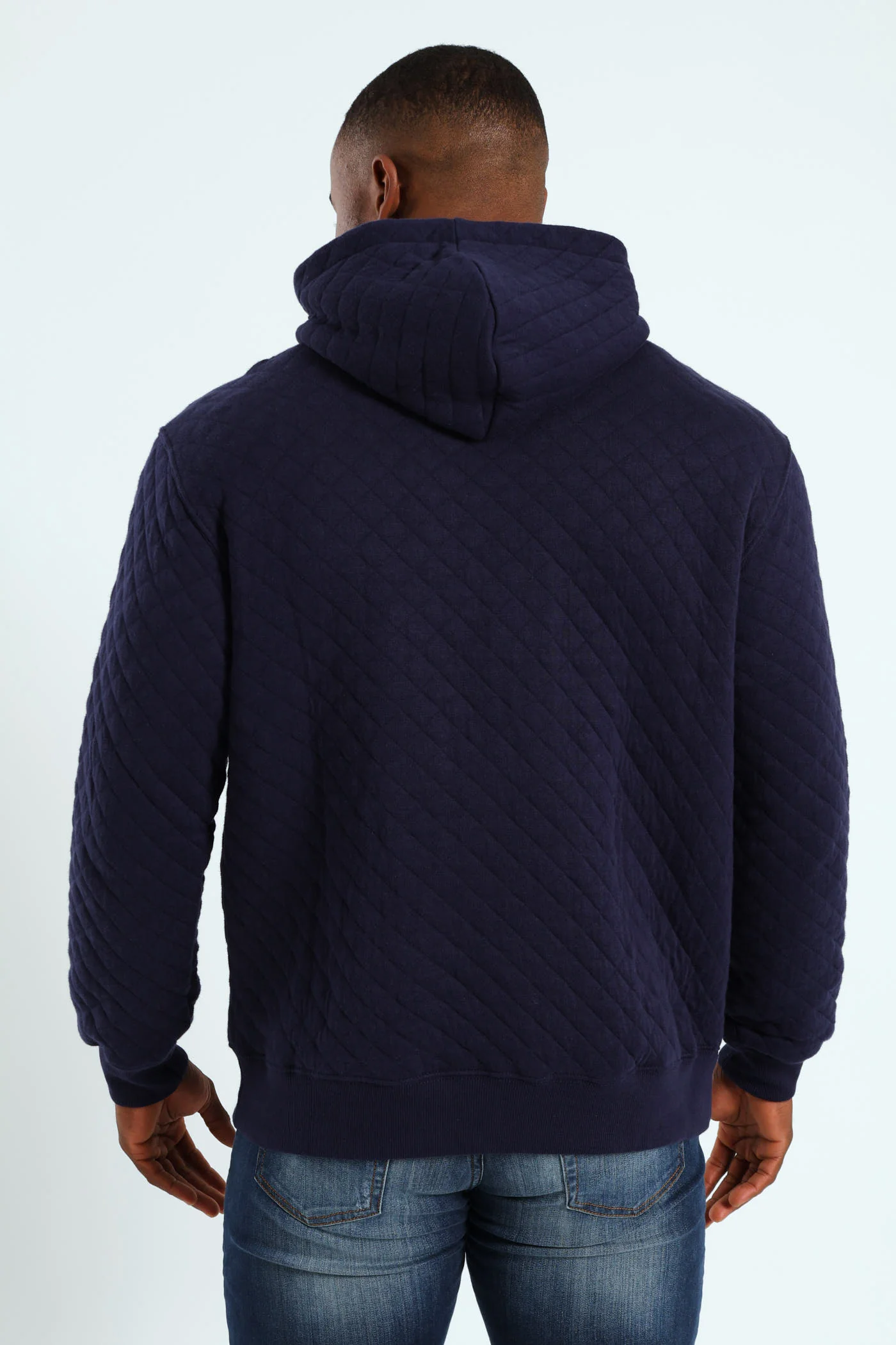 Jeep Quilted Fleece Hoody - Navy - Image 4