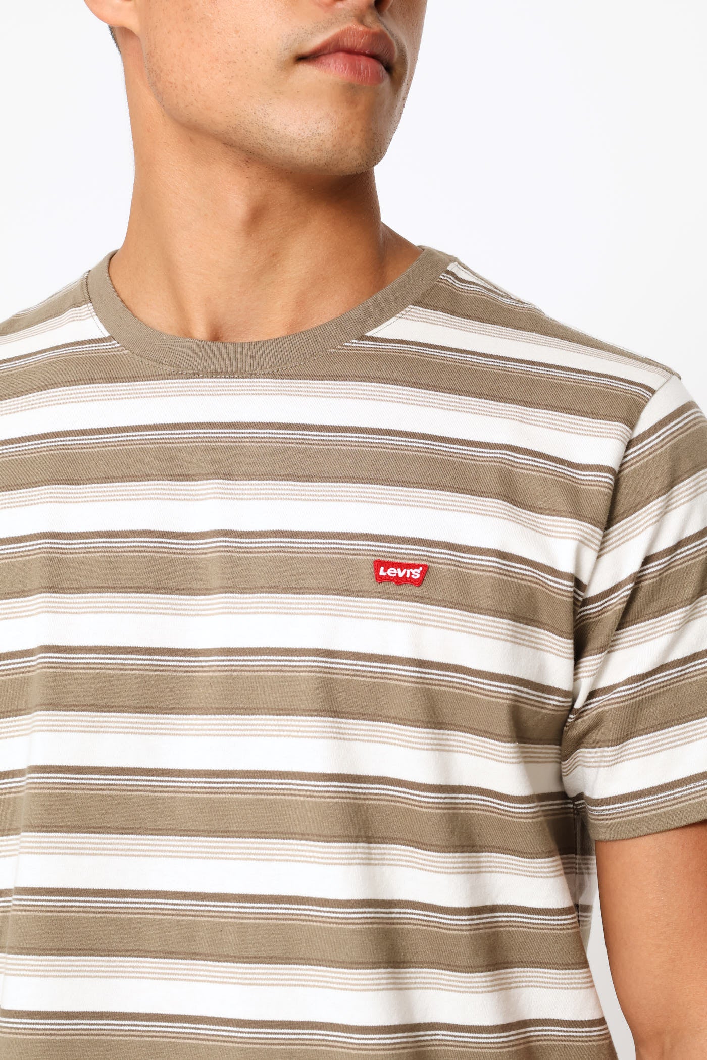 Jen Stripe Maitake Original Hm Tee - Brown - Image 2