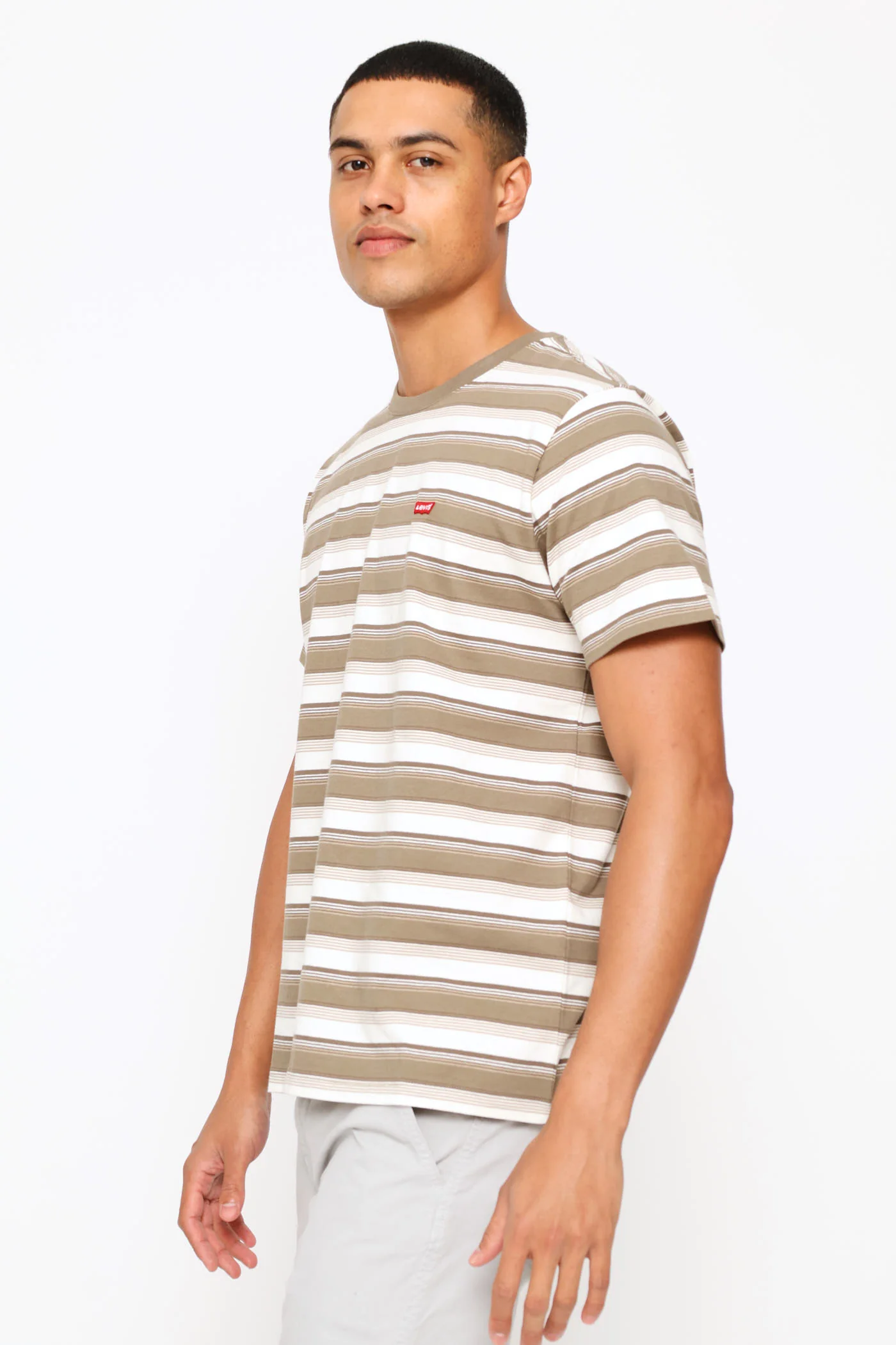 Jen Stripe Maitake Original Hm Tee - Brown - Image 3