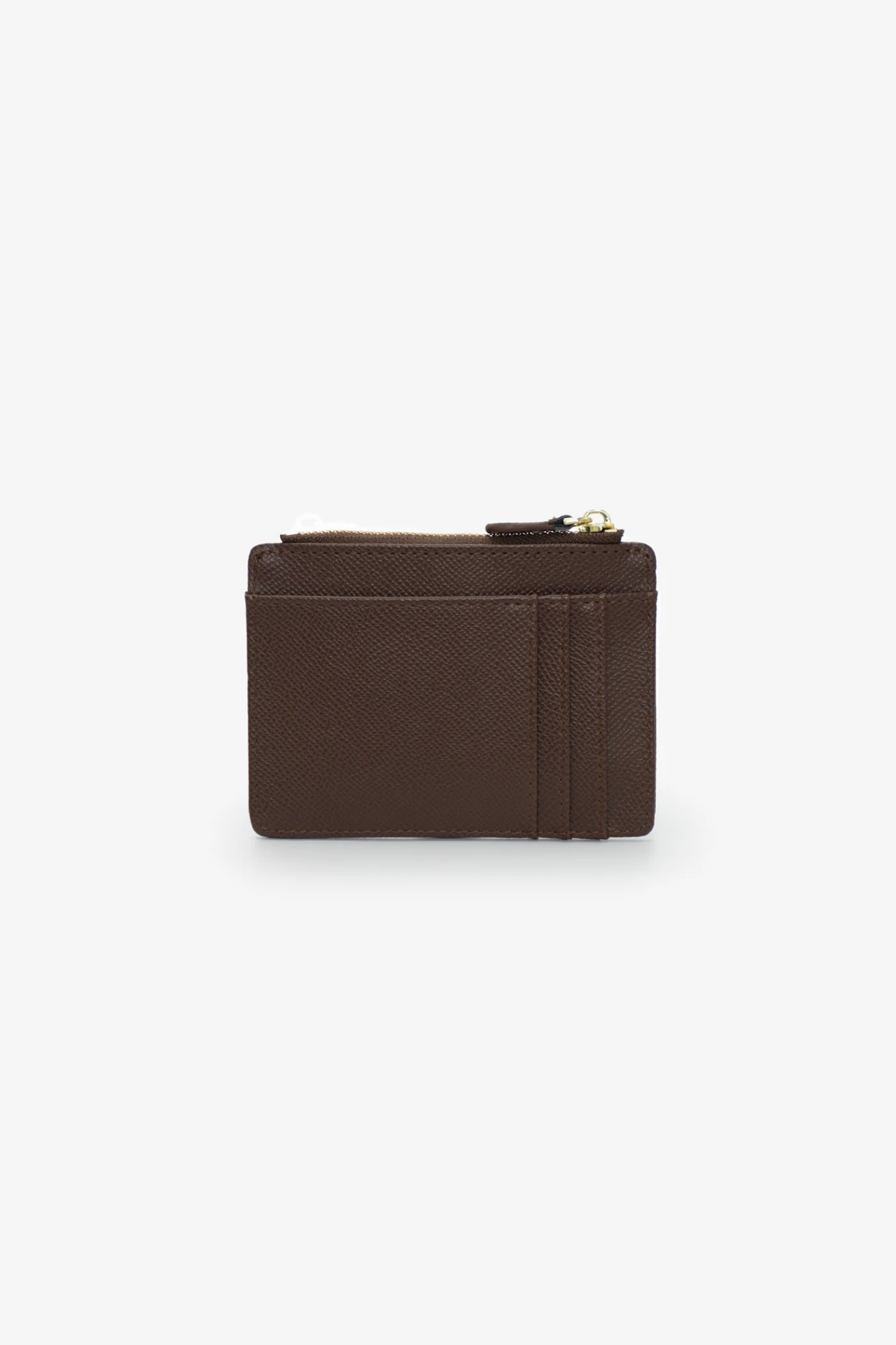Jessica Pebble Surface Cardholder With Embossed Logo - Brown - Image 2