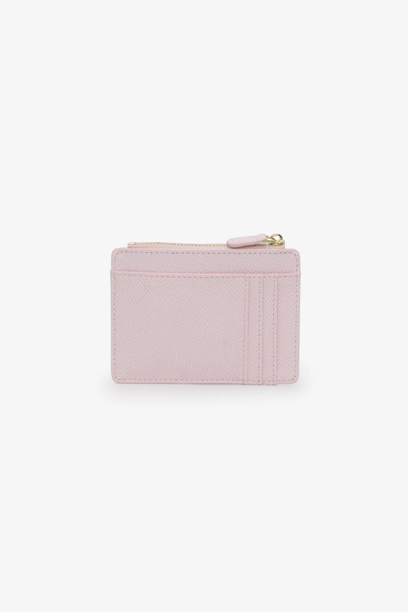 Jessica Pebble Surface Cardholder With Embossed Logo - Dusty Pink - Image 2