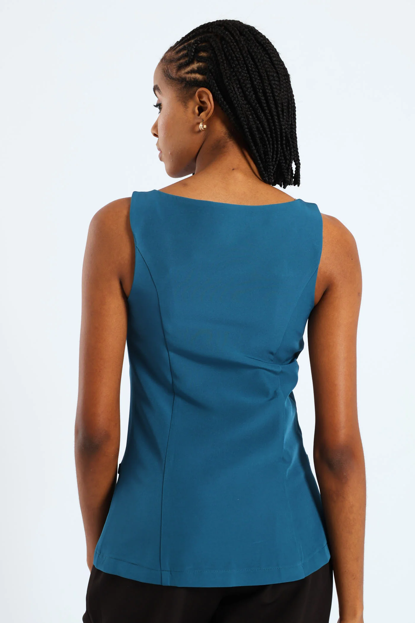 Jet Pocket Waistcoat - Teal - Image 3